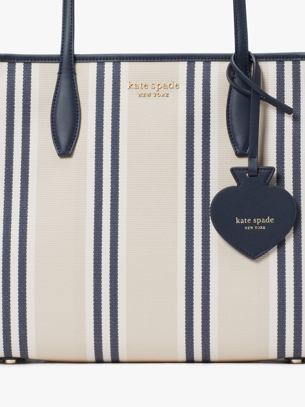 Women's blazer blue multi market striped canvas medium tote | Kate Spade