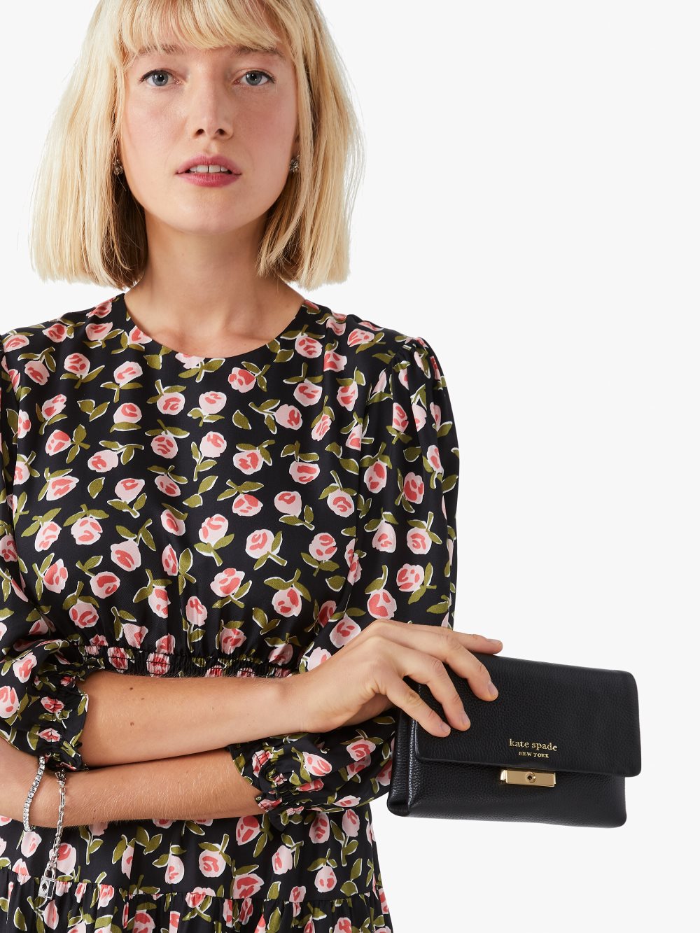 Women's black carlyle chain wallet | Kate Spade