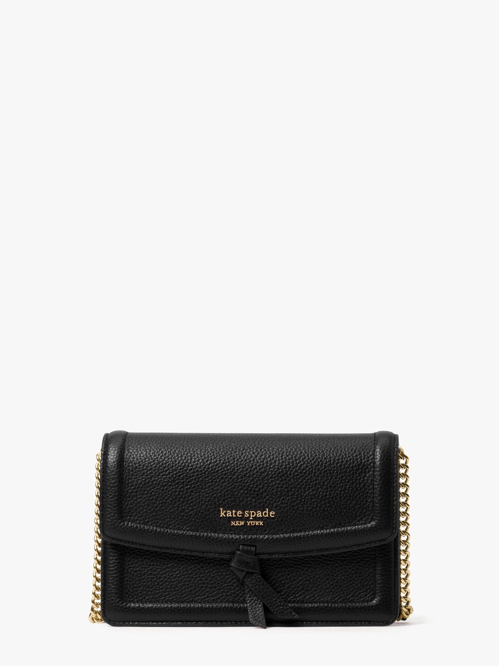 Women's black knott flap crossbody | Kate Spade