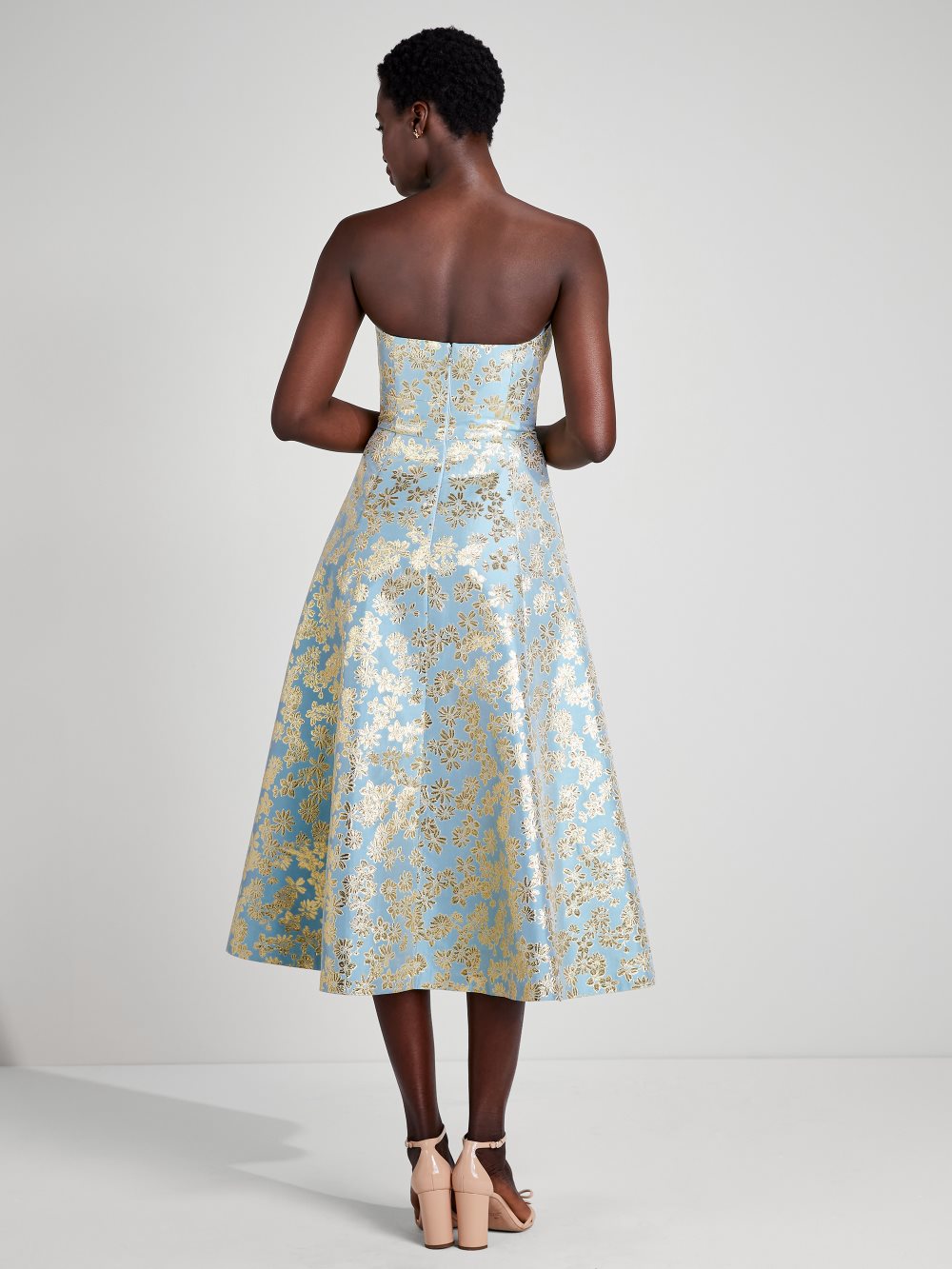 Women's tranquil blue floral medley brocade dress | Kate Spade