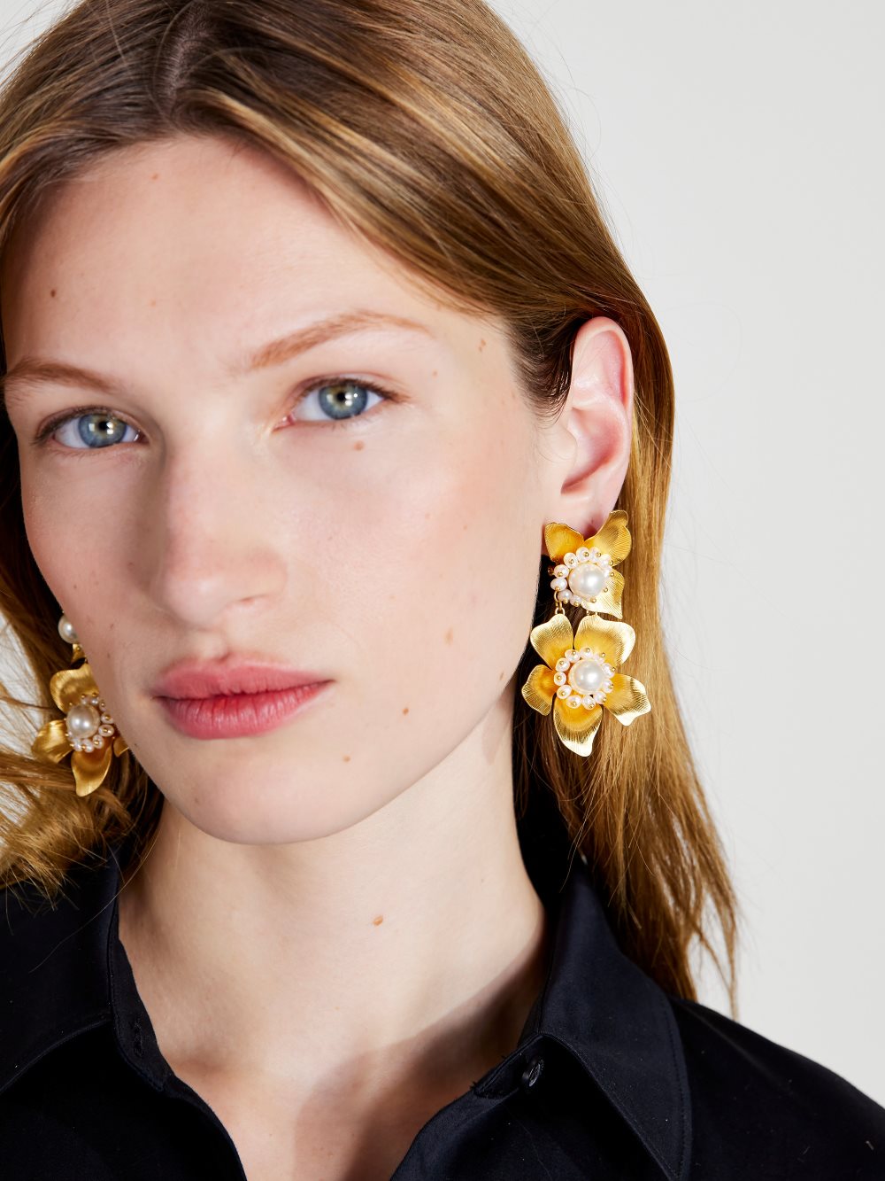 Women's white multi flora statement earrings | Kate Spade