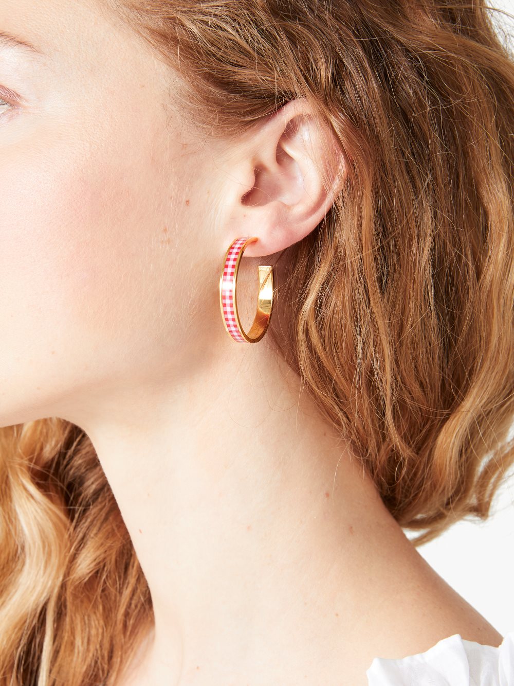 Women's lava falls heritage spade flower hoops | Kate Spade