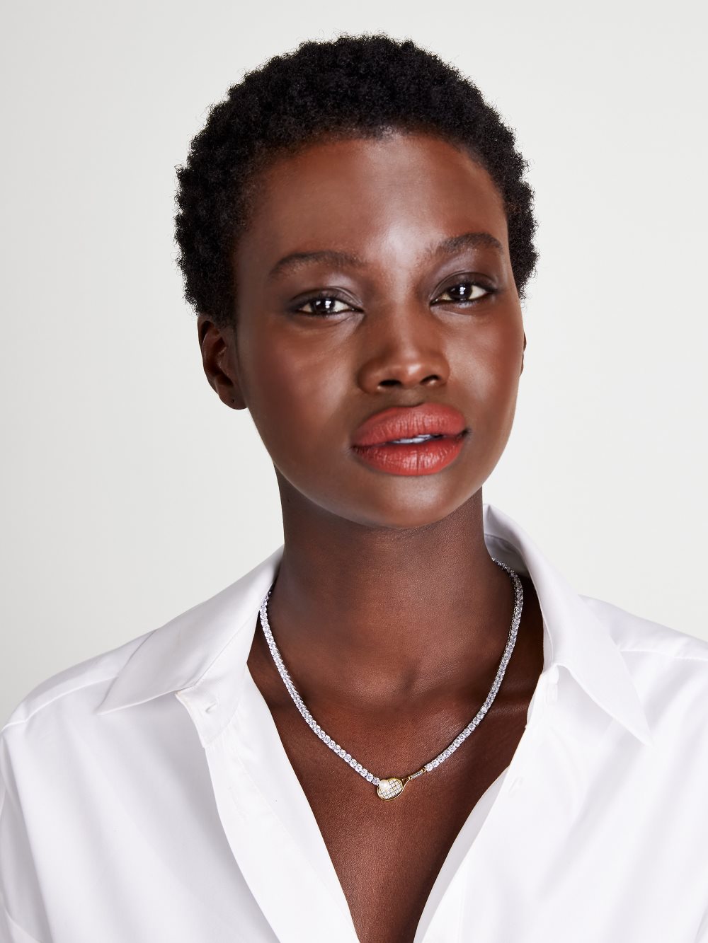 Women's cream multi queen of the court tennis necklace | Kate Spade