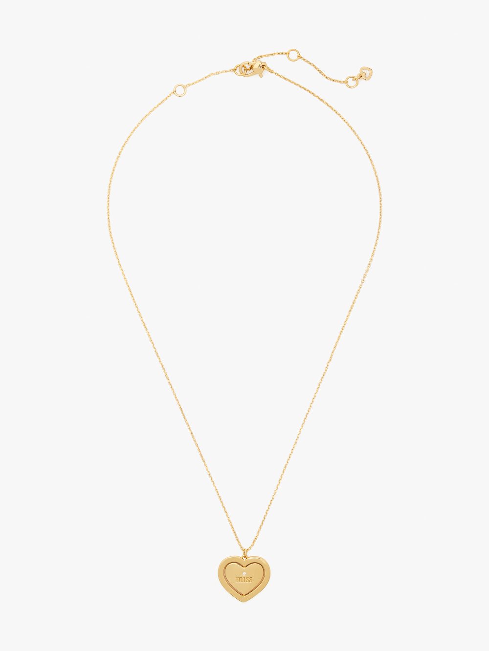 Women's clear/gold. at heart miss to mrs pendant | Kate Spade