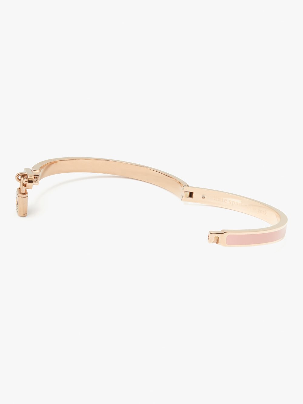 Women's blush. lock and spade charm bangle | Kate Spade