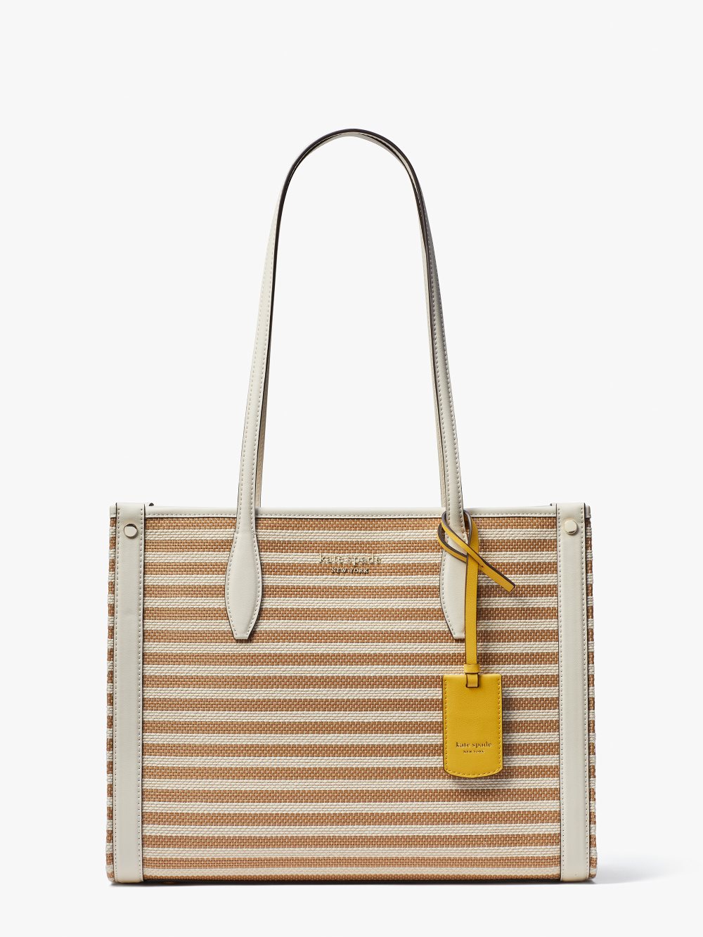 Women's parchment multi market striped medium tote | Kate Spade