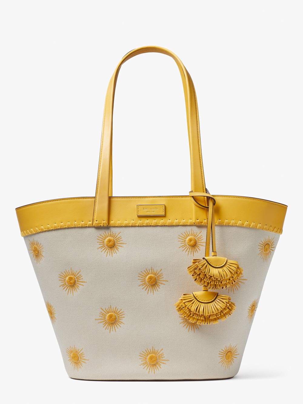 Women's morning light multi the pier embroidered canvas medium tote | Kate Spade